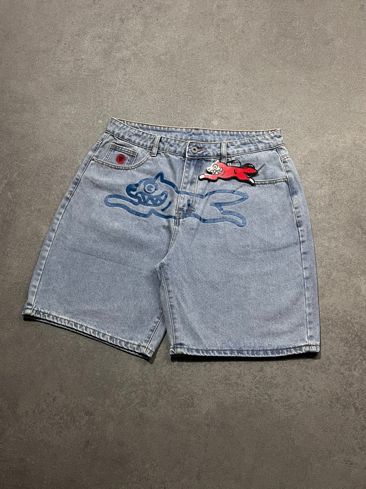 Rynning Dog denim shorts-Light blue