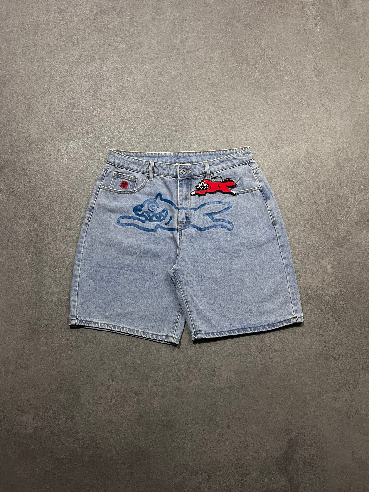 Rynning Dog denim shorts-Light blue