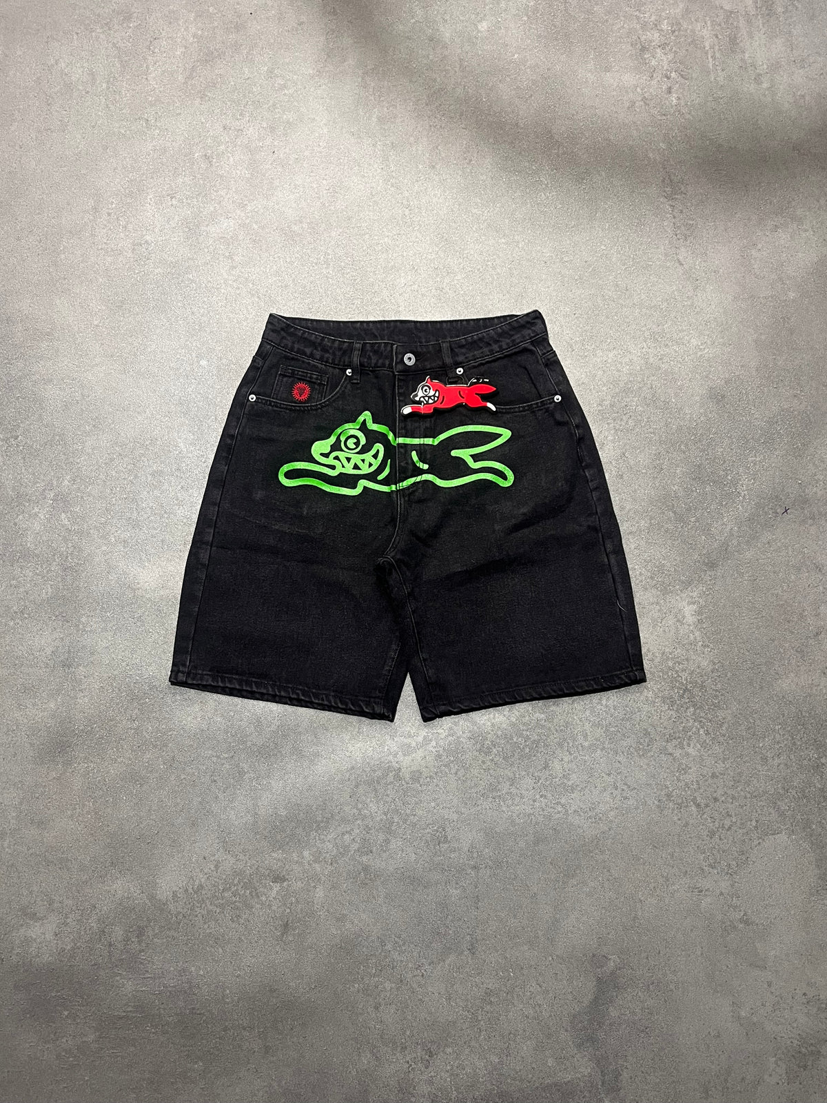 Rynning Dog denim shorts-Black