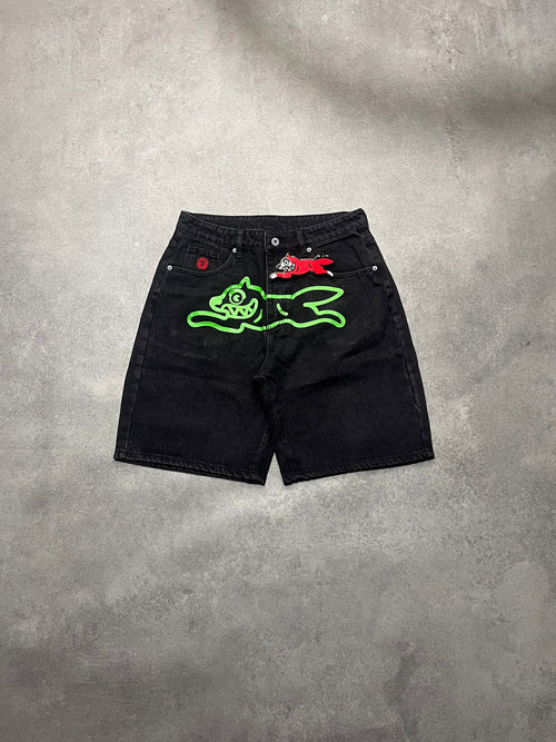 Rynning Dog denim shorts-Black