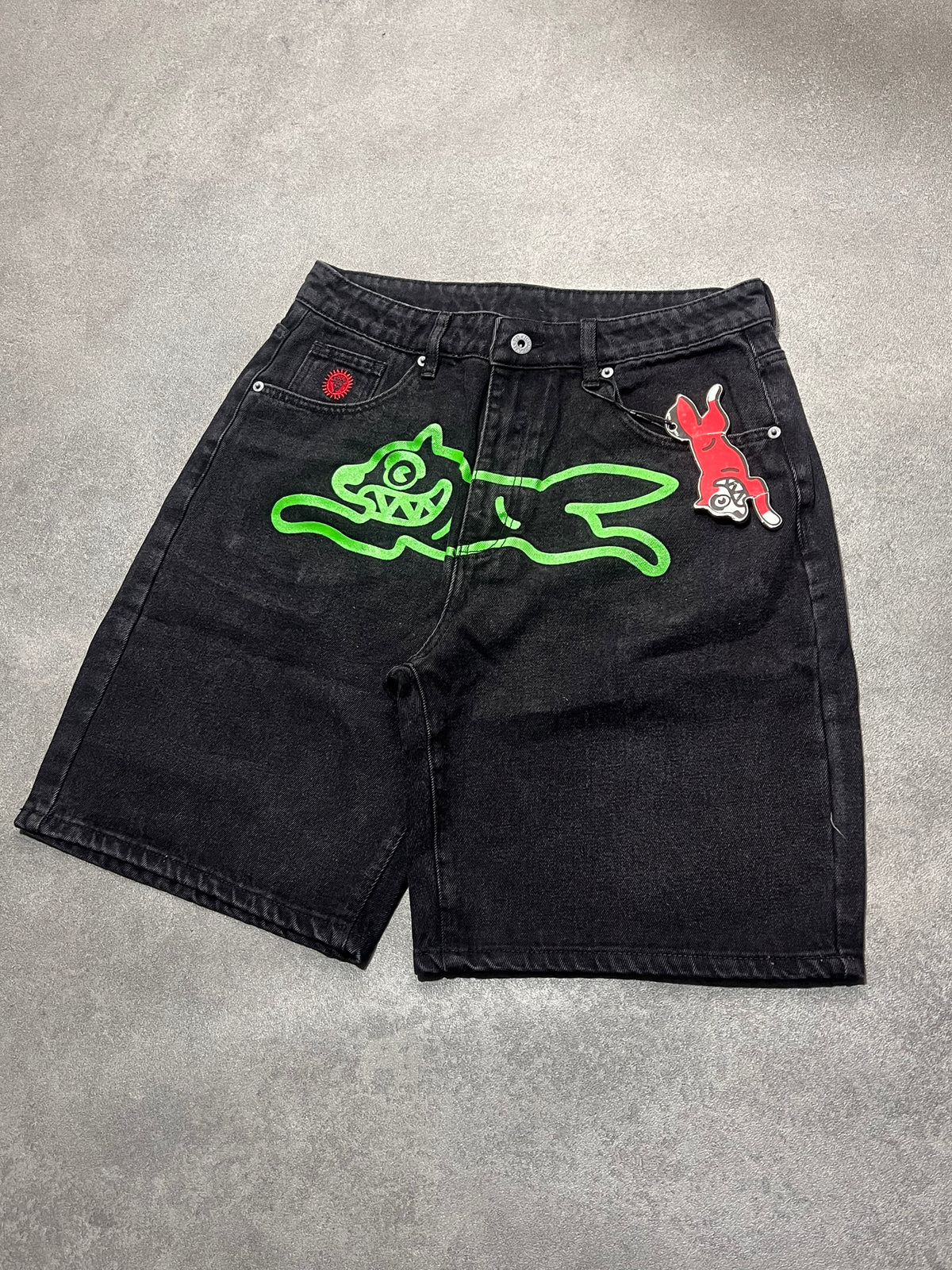 Rynning Dog denim shorts-Black