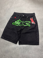 Rynning Dog denim shorts-Black