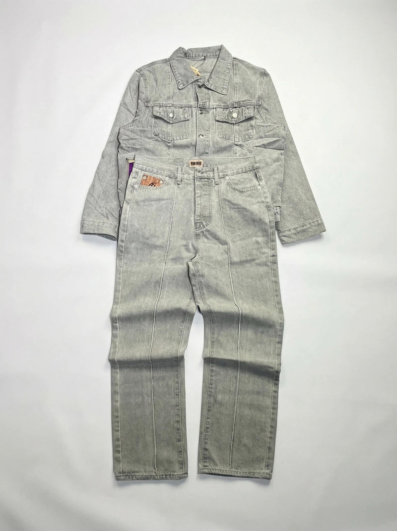 Corteiz C-Star Denim Jeans – Grey