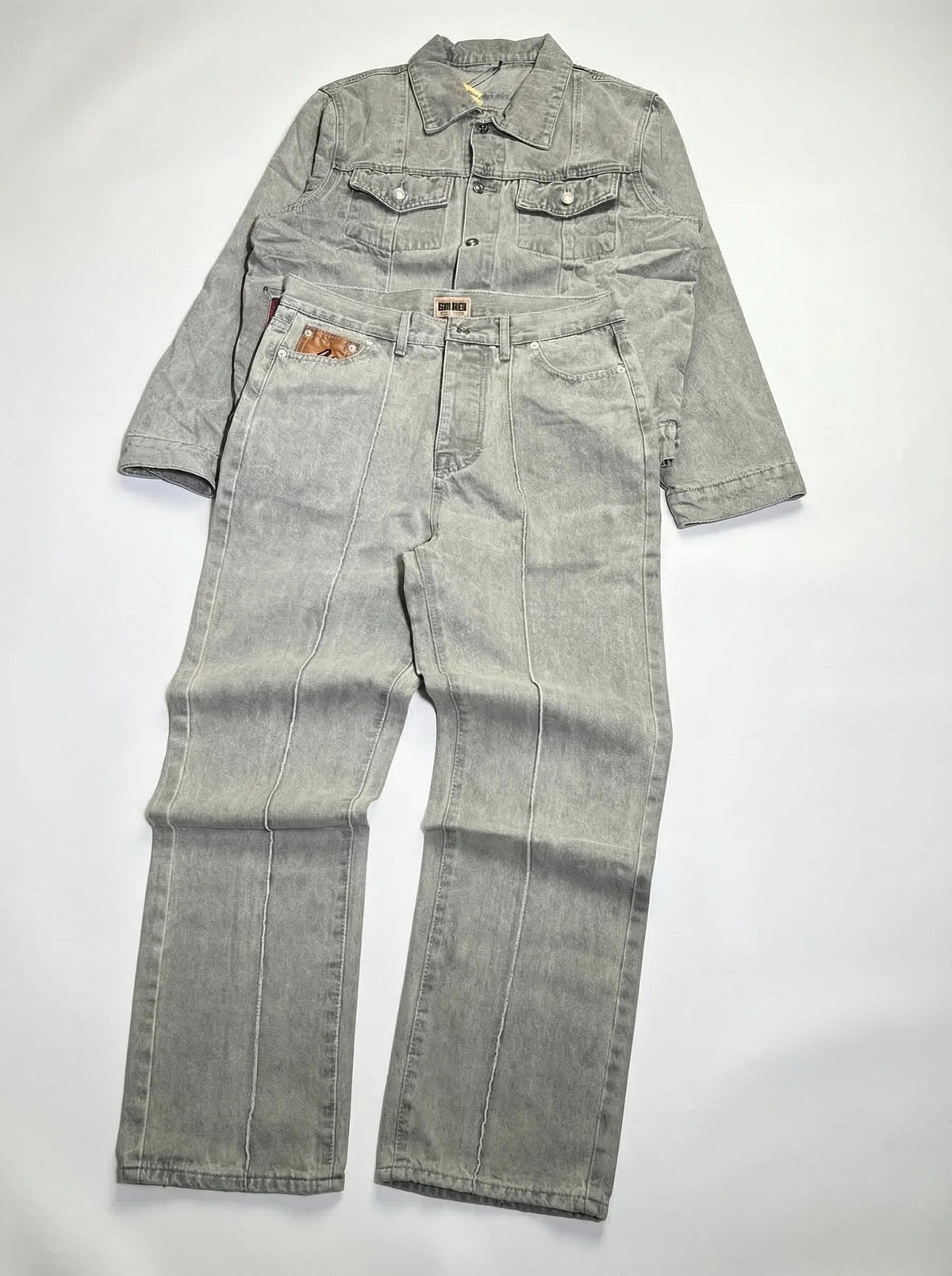 Corteiz C-Star Denim Jeans – Grey