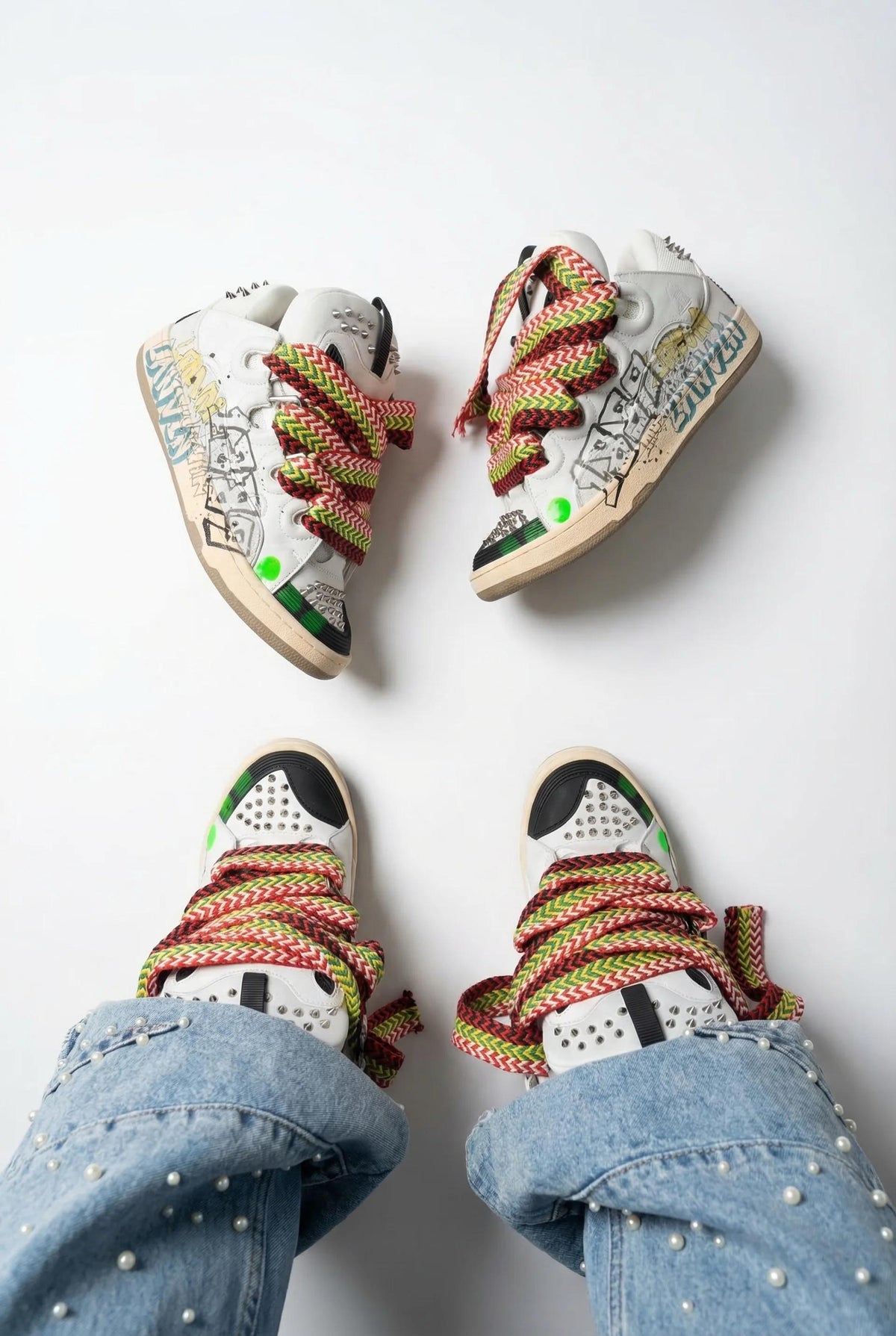 Lanvin Curb Sneaker  – Graffiti