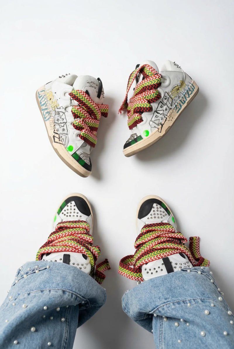 Lanvin Curb Sneaker  – Graffiti