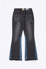 Gallery Dept Two-Tone Flared Jeans – Black / Blue