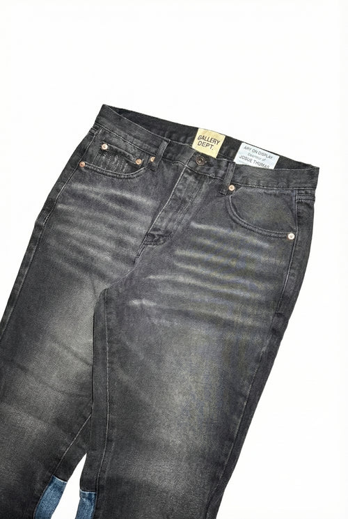 Gallery Dept Two-Tone Flared Jeans – Black / Blue