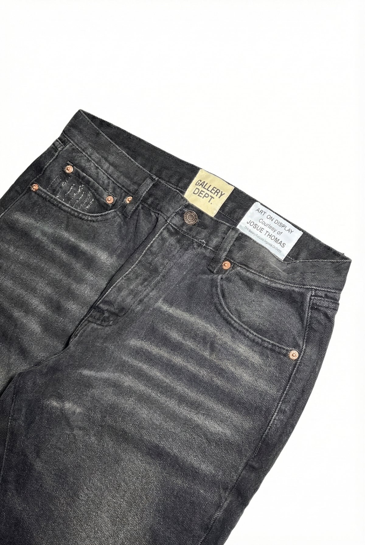 Gallery Dept Two-Tone Flared Jeans – Black / Blue