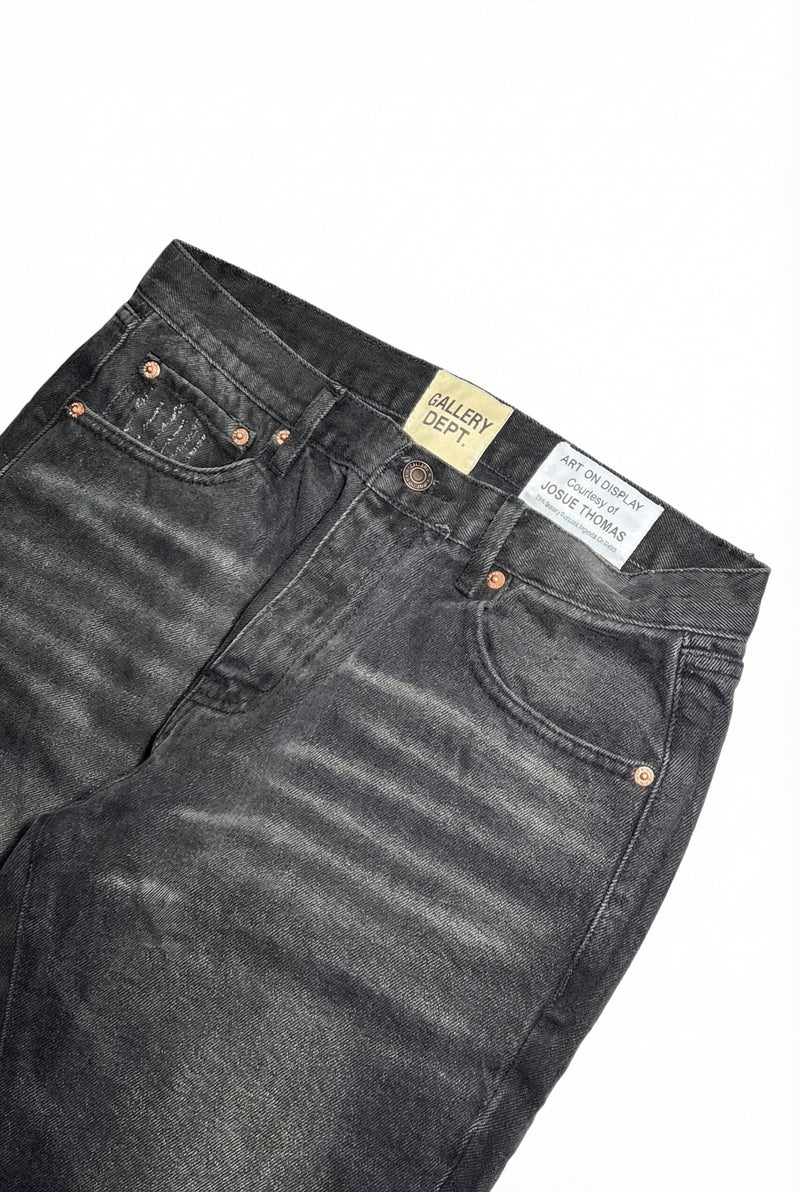 Gallery Dept Two-Tone Flared Jeans – Black / Blue