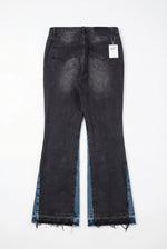 Gallery Dept Two-Tone Flared Jeans – Black / Blue