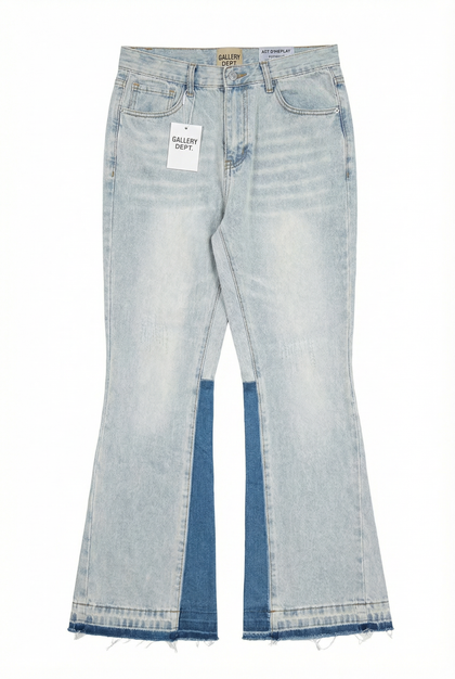 Gallery Dept Two-Tone Flared Jeans – Light Blue