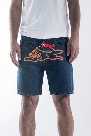 Rynning Dog denim shorts-Dark blue